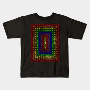 Rainbow Rectangle Pattern Kids T-Shirt